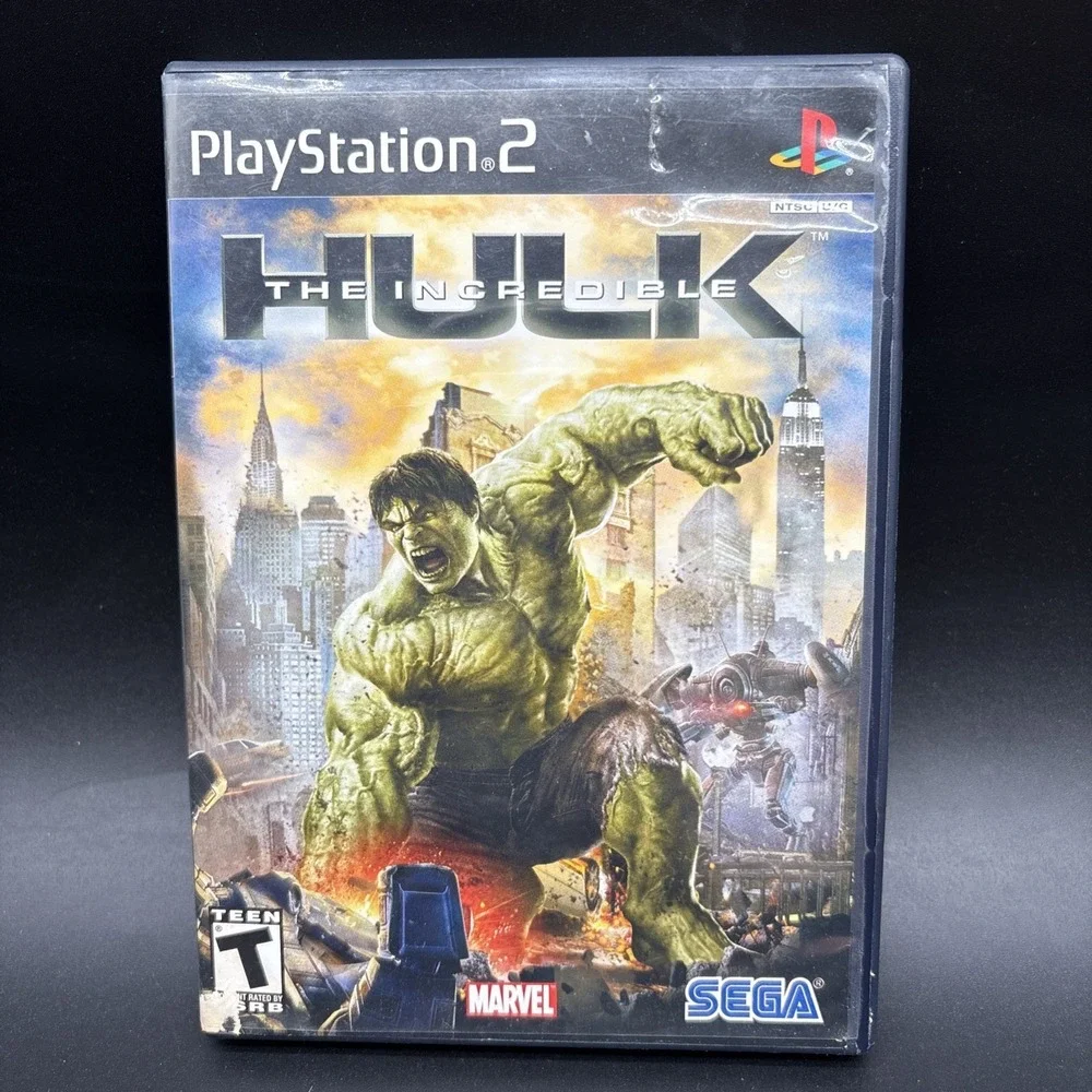 The Incredible Hulk (Sony Playstation 2, PS2) Complete Cib Marvel/Avengers Sega